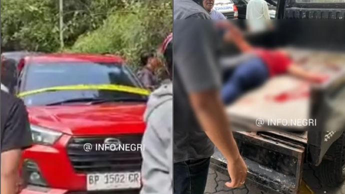 Seorang wanita pengemudi mobil Daihatsu Rocky berwarna merah dengan nomor polisi BP 1502 CR ditemukan bersimbah darah di dalam mobilnya, disinyalir dugaan aksi perampokan.