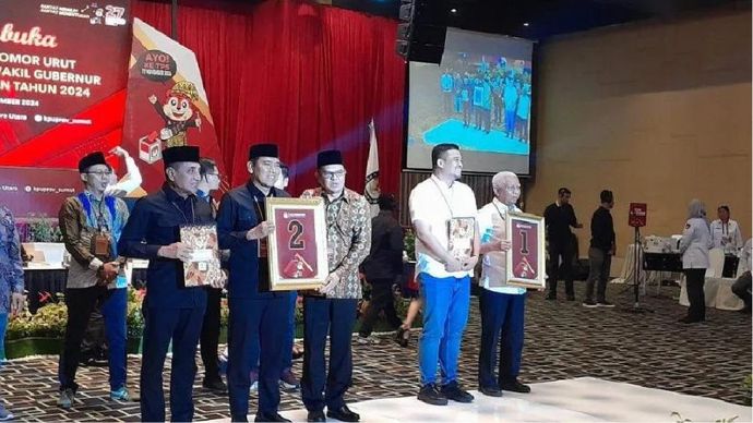 Pengundian nomor urut pilgub Sumut