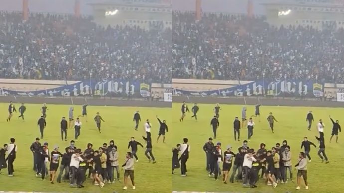 Kericuhan usai pertandingan persib lawan persija. <b>(Instagram Bandung terkini)</b>