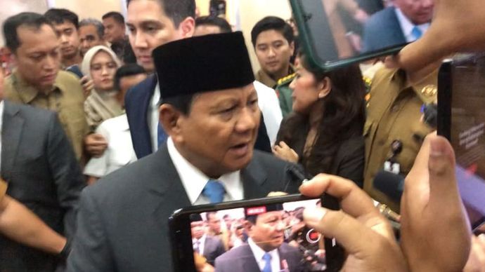 Prabowo Subianto di Kompleks Parlemen, Senayan, Jakarta