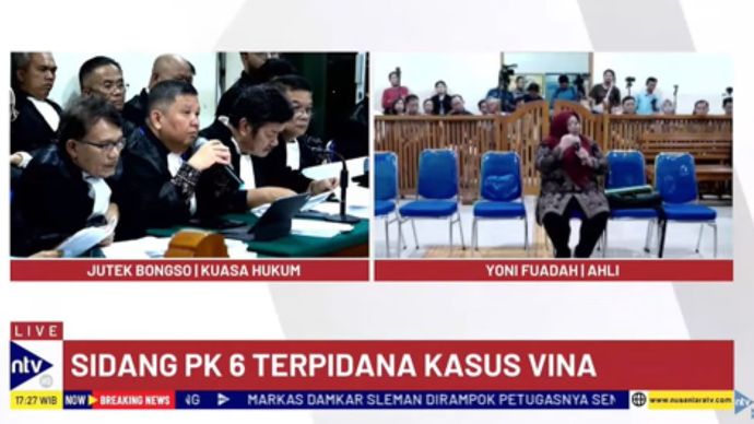 Ahli Dokter Forensik Yoni Fuadah menjadi saksi dalam Sidang PK enam terpidana kasus Vina/tangkapan layar NTV