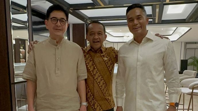 Arsjad Rasjid, Bahlil Lahadalia, dan Anindya Bakrie. 