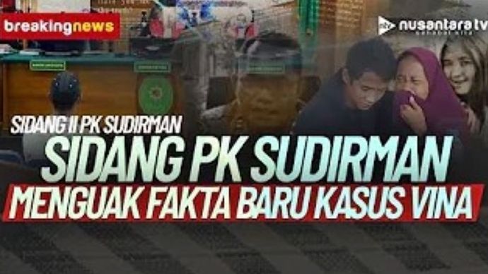 Breaking News sidang PK Sudirman terpidana kasus Vina di Pengadilan Negeri (PN) Cirebon, Jawa Barat. (Foto: Tangkapan layar NTV)