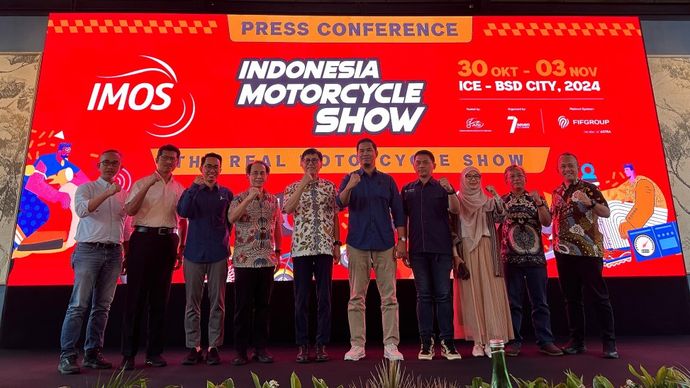 Asosiasi Industri Sepeda Motor Indonesia (AISI) kembali menyelenggarakan pameran sepeda motor terbesar, Indonesia Motorcycle Show (IMOS) 2024. (Foto: Amara Tujuh Perjuangan)