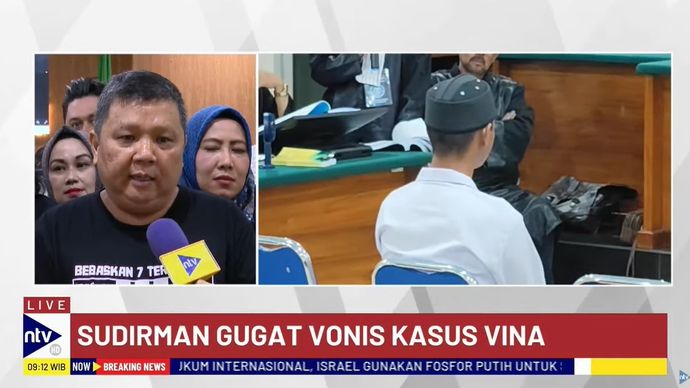 Salah satu kuasa hukum Sudirman, Jutek Bongso saat diwawancara jurnalis Nusantaraa TV dalam program LIVE Breaking News, Jumat (4/10/2024).