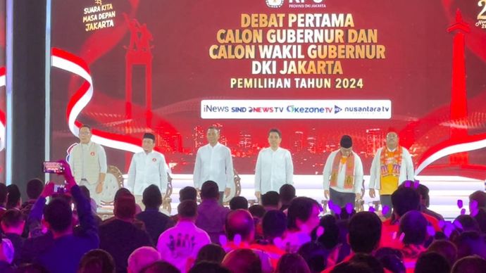 Debat Pilkada Jakarta 2024. 