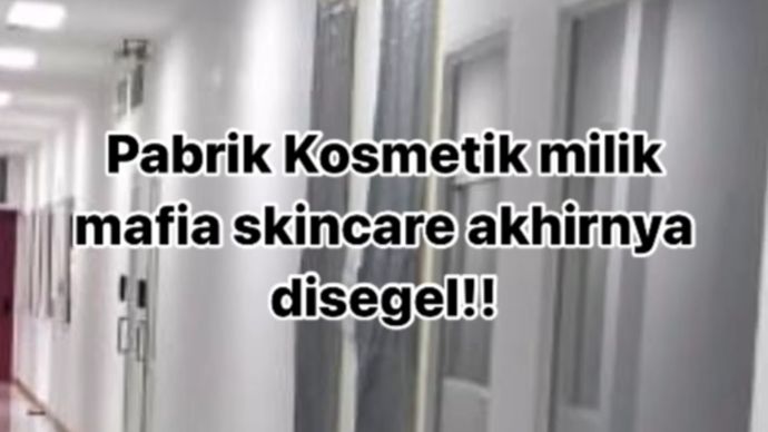 Pabrik Skincare disegel BPOM