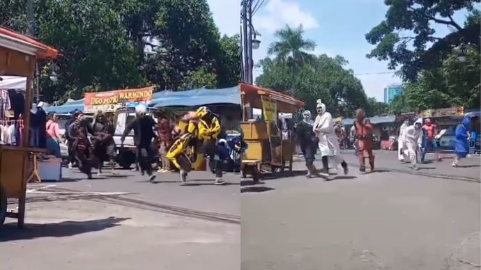 Satpol PP Kejar Cosplayer di Bandung