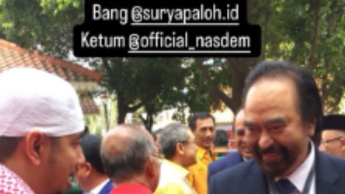 Sunan kalijaga bersama ketua umum NASDEM SURYA PALOH <b>(DOk)</b>