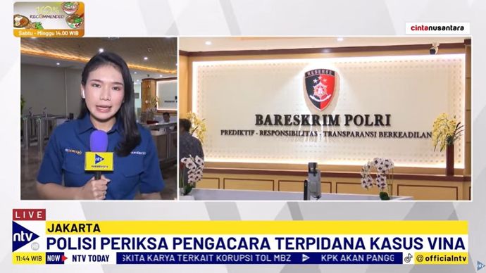 Titin Prialianti diperiksa sebagai saksi oleh Bareskrim Polri terkait laporan dugaan penganiayaan yang dilakukan Iptu Rudiana terhadap kasus Vina Cirebon.