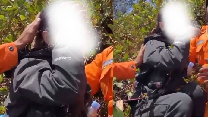 Pendaki wanita Naomi Deviola di temukan Tim Sar, sebelumnya sempat hilang selama 3 hari di Gunung Slamet.