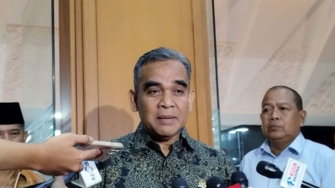 Sekretaris Jenderal Partai Gerindra Ahmad Muzani di Kompleks Parlemen, Jakarta, Rabu (9/10/2024).