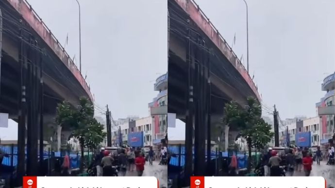 Pria nekat loncat dari FLyover Ciputat