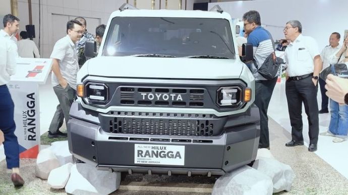 Peluncuran Toyota All New Hilux Rangga dihelat di JI-Expo, Kemayoran, Jakarta Pusat (Jakpus), pada Selasa (15/10/2024). (Foto: Foto: Adiantoro/NTV)