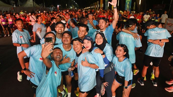 Pelari Indorunners di Jakarta Running Festival (JRF) 2024. 