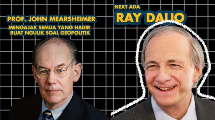 Prof John Mearsheimer dan Ray Dalio, Pemateri Prabowo