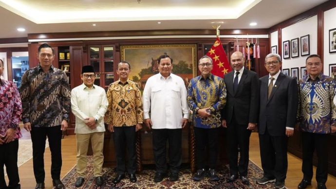 Prabowo bersama ketua partai politik <b>(DOKUMEN)</b>