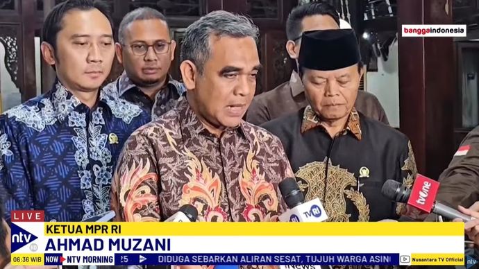 Ketua MPR RI Ahmad Muzani mengatakan, kedatangan pimpinan MPR RI bertujuan menyampaikan undangan kepada SBY untuk menghadiri pelantikan Presiden dan Wakil Presiden (Wapres) Prabowo Subianto dan Gibran Rakabuming Raka.&nbsp;  