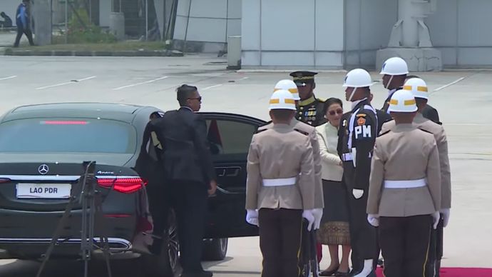 Wakil Presiden Laos Pany Yathotou tiba di Bandara Internasional Soekarno-Hatta (Soetta)/Ist