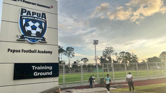 Tempat latihan Papua Football Academy (PFA) di Mimika Sport Complex (MSC). 