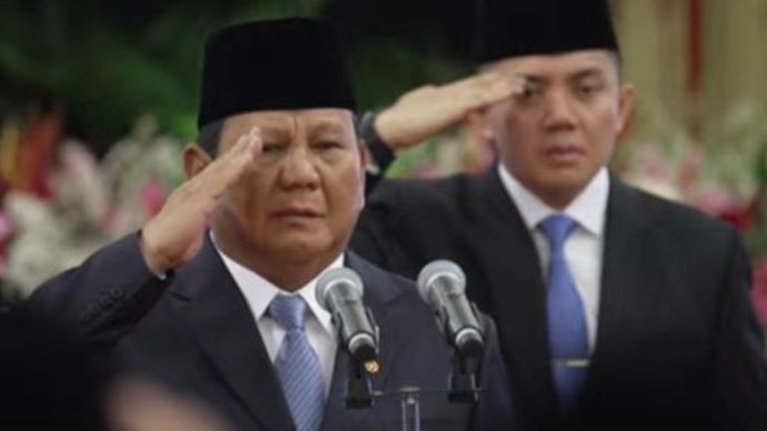 Presiden Prabowo dan Mayor Teddy <b>(Youtube Sekretariat Presiden)</b>