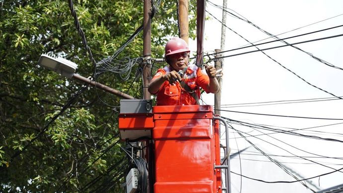 Telkom menyediakan layanan telekomunikasi digital andal, hingga menjadi TV Pool acara pelantikan Preiden dan Wakil Presiden periode 2024-2025. (Foto: Istimewa/Telkom) 