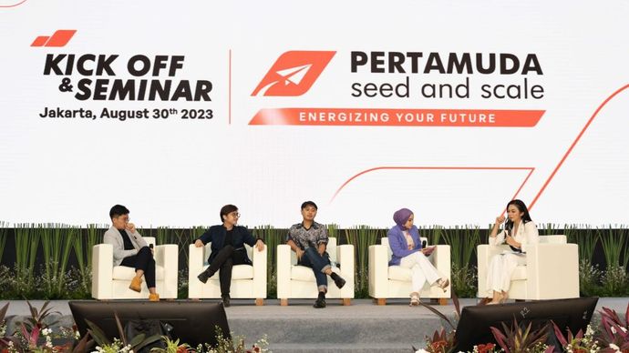 Talkshow saat Kick Off Pertamuda 2023 di Graha Pertamina. (Foto: Istimewa/Humas Pertamina)