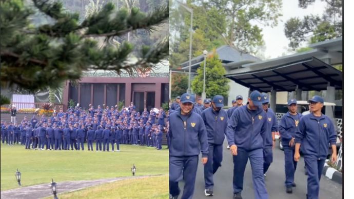 Momen Menteri Naik Gunung Tidar Dipimpin AHY