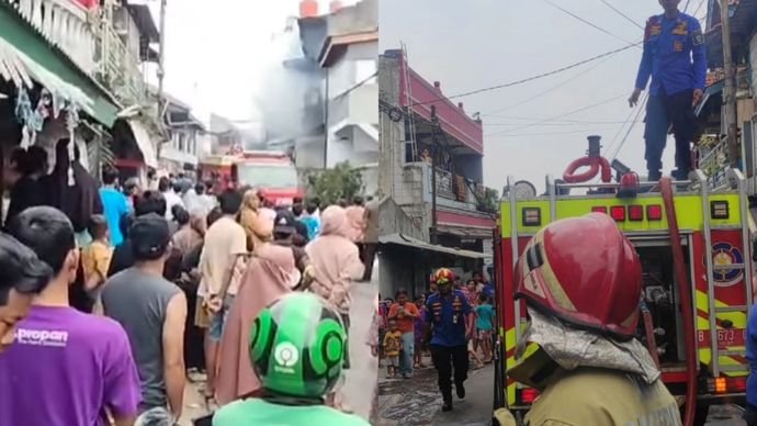 Kebakaran rumah warga di CIkoneng