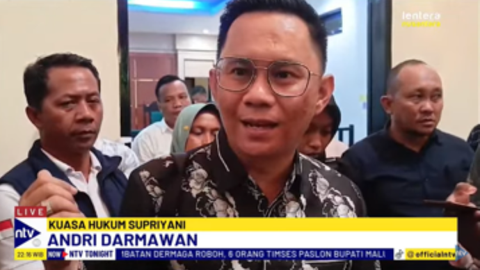 Kuasa hukum guru Supriyani, Andri Darmawan/tangkapan layar NTV