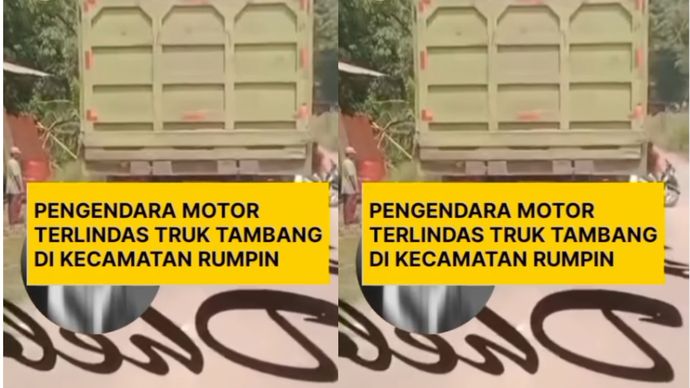 Pengendara motor terlindas truk