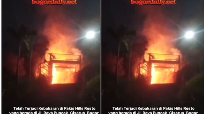 Pakis Hills Resto Terbakar