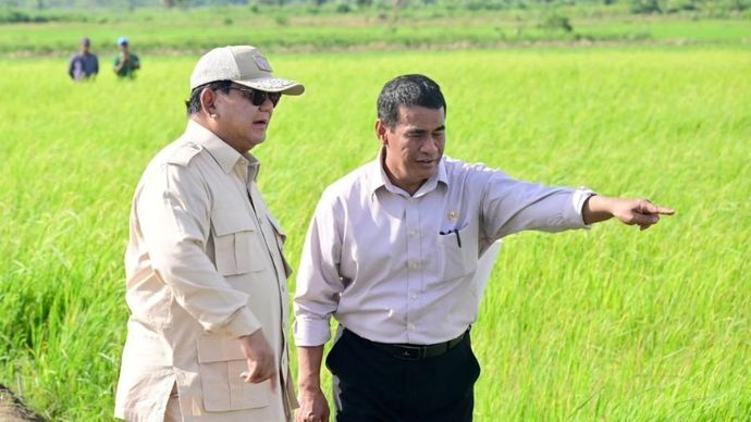 Presiden RI Prabowo Subianto melalukan kunjungan perdanananya ke Merauke, Minggu (3/11). <b>(Instagram)</b>