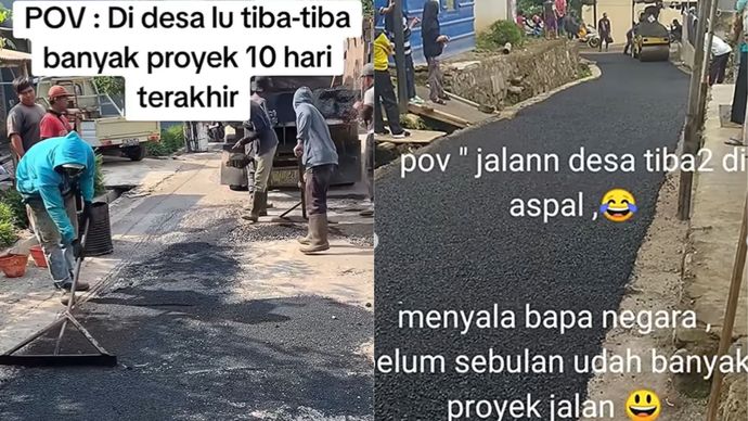 Jalan Desa Mendadak Diperbaiki