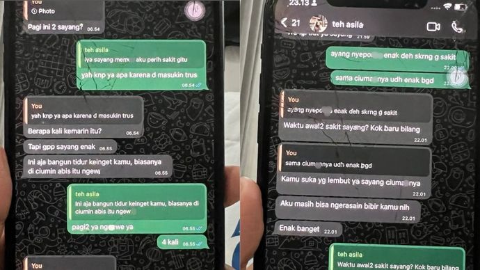 Chat Mesum Bimo Aryo Tejo dan Maela Asila