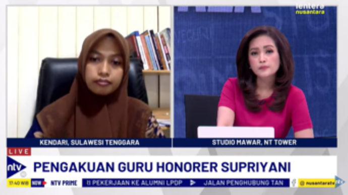 Guru Supriyani dalam Dialog NTV Prime di NusantaraTV/tangkapan layar NTV