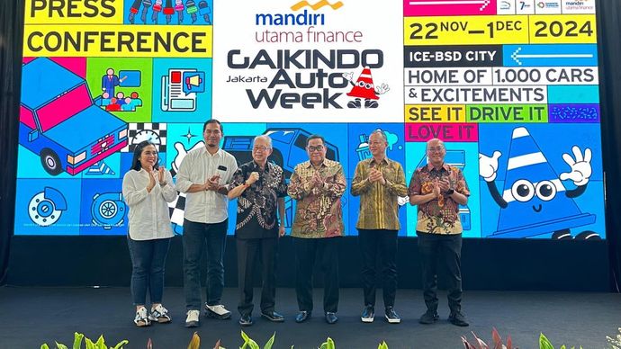 Mandiri Utama Finance Gaikindo Jakarta Auto Week (MUF GJAW) 2024 digelar di ICE BSD City, Kabupaten Tangerang, Banten, pada 22 November hingga 1 Desember mendatang. (Foto: Istimewa/Seven Event) 