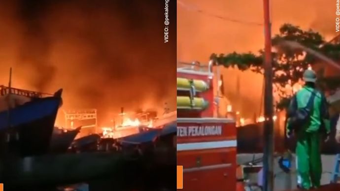 13 Kapal Terbakar di Pekalongan