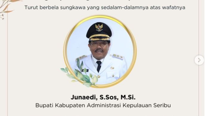 Bapak Junaedi, S.Sos., M.Si., Bupati Kabupaten Administrasi Kepulauan Seribu.