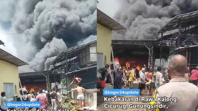 Kebakaran di Gunungsindur Bogor