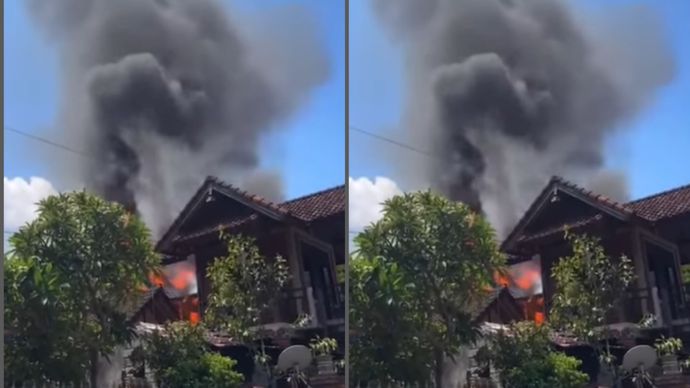 Kebakaran rumah di Jalan Ahmad Yani Denpasar