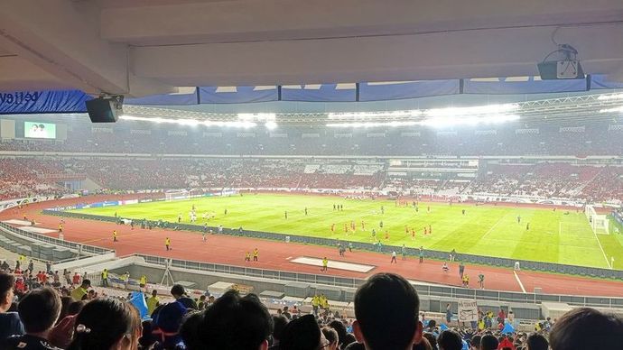 Stadion Utama Gelora Bung Karno (SUGBK) pada Jumat malam, 15 November 2024.