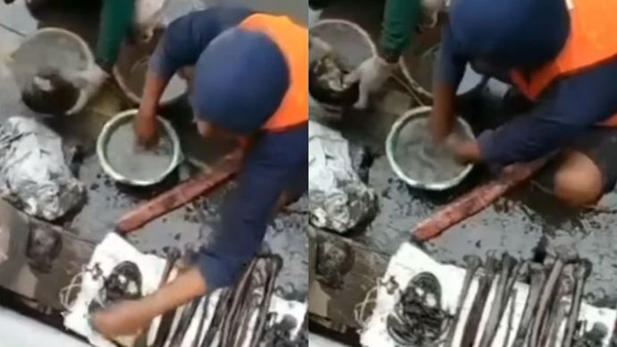 Viral warga menemukan tengkorak manusia saat menggali septic tank (Instagram/@forumjurnalisutara).