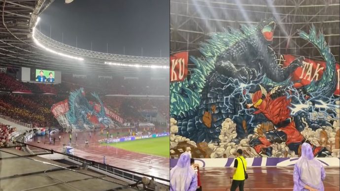 Kore Unik Saat Pertandingan Jepang vs Indonesia