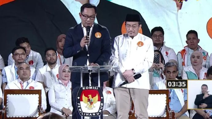 Pasangan Calon Gubernur Jakarta nomor urut 1, Ridwan Kamil dan Suswono.