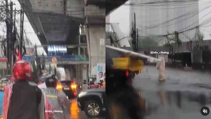 Banjir di Jalan Raya Ciledug.