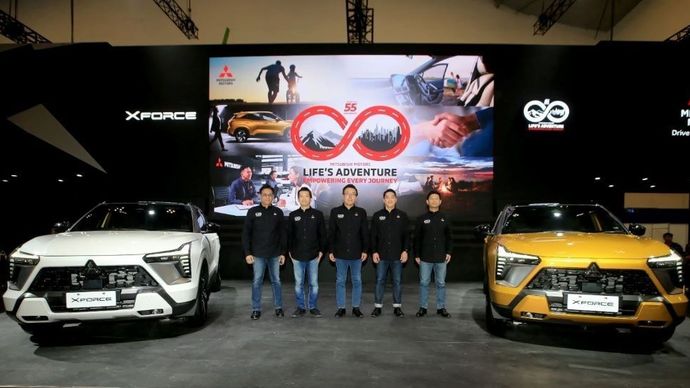 Mitsubihi Xforce Ultimate with Diamond Sense resmi diluncurkan di ajang MUF GJAW 2024, pada Jumat, 22 November. (Foto: Adiantoro/NTV)