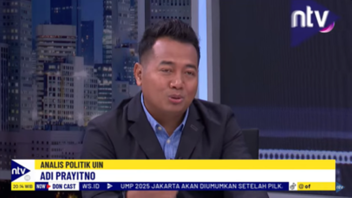 Pengamat politik Adi Prayitno dalam acara DonCast di NusantaraTV/tangkapan layar NTV