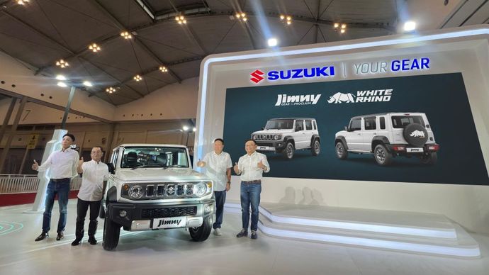 Suzuki Indonesia resmi meluncurkan Jimny 5-door White Rhino Edition di ajang MUF GJAW 2024 pada Jumat, 22 November. (Foto: Adiantoro/NTV)