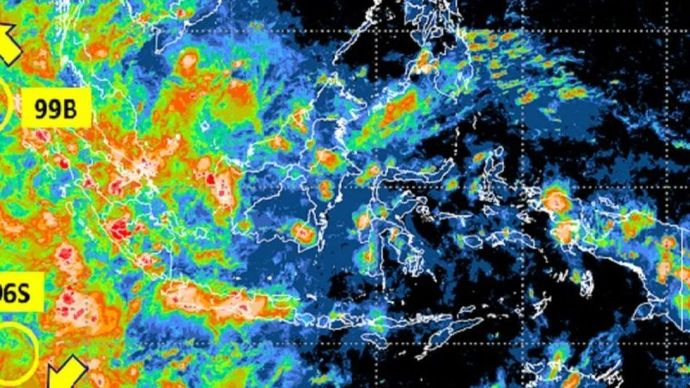 Terpantau Bibit Siklon Tropis 96S dan Bibit Siklon Tropis 99B di Samudera Hindia yang berdampak pada terjadinya hujan dengan intensitas sedang hingga lebat di wilayah Sumatera. 